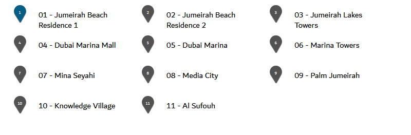 Dubai Tram map
