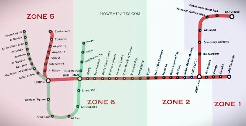 dubai metro zone