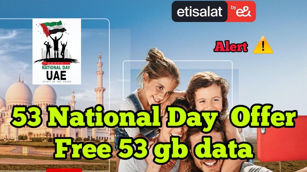 free 53 gb data etisalat