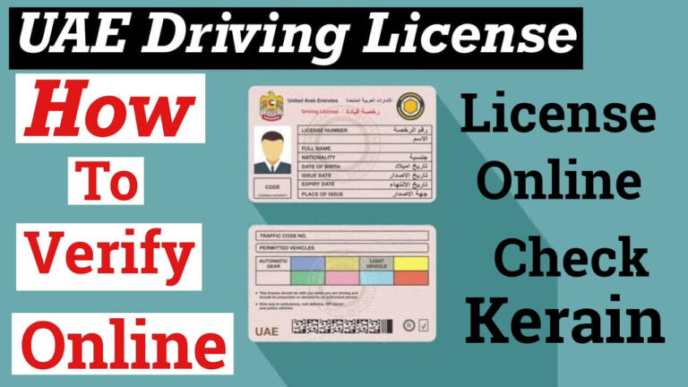 uae driving license check online