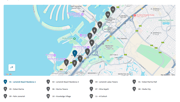 Dubai Tram map