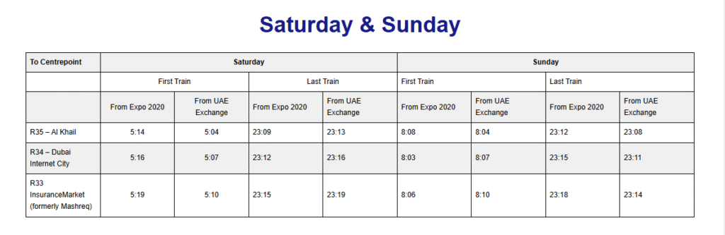 Saturday & Sunday