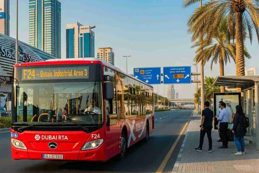 F24 Bus Route Overview: From Stadium Metro to Qusais Industrial Area 3