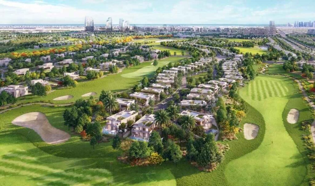 Location of Jumeirah Golf Estates